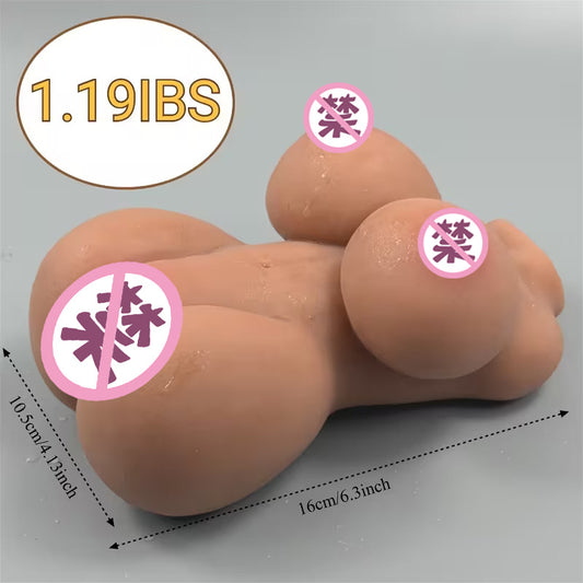 SEX DOLLS 3-in-1 Vibrating Pocket Pussy – 10 Suction + 10 Vibration Modes, Realistic Vagina, Tight Anal & Blowjob Stroker for Men