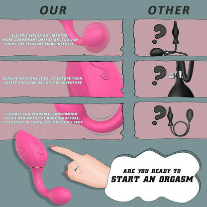 Buyging YUANSE 7 Frequencies Inflatable Expansion Vagina Anal Vibrator