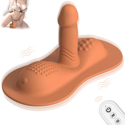 Buyging 10 Vibration Modes Sit and Ride Vibrator Clit Anal G-spot Double Stimulator