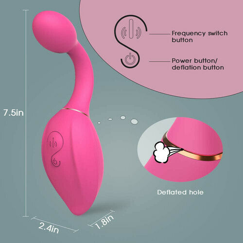 Buyging YUANSE 7 Frequencies Inflatable Expansion Vagina Anal Vibrator
