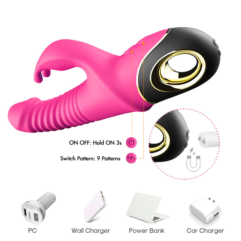 Sexoralab Rabbit Thrusting Dildo Vibrator