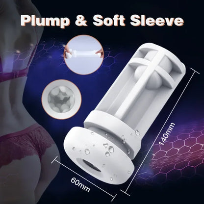 10 Thrusting 10 Vibrating 3 Sucking Heating Male Masturbator