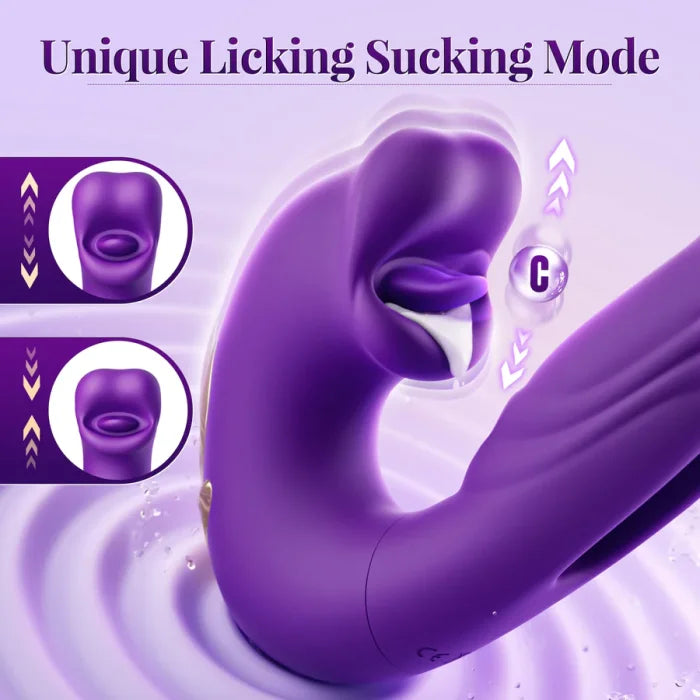 New on sale 2026 G-Spot Vibrator Female Sex Toy, featuring 7 slapping vibration modes and 5 licking/sucking modes.