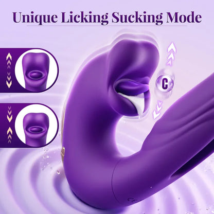 New on sale 2026 G-Spot Vibrator Female Sex Toy, featuring 7 slapping vibration modes and 5 licking/sucking modes.