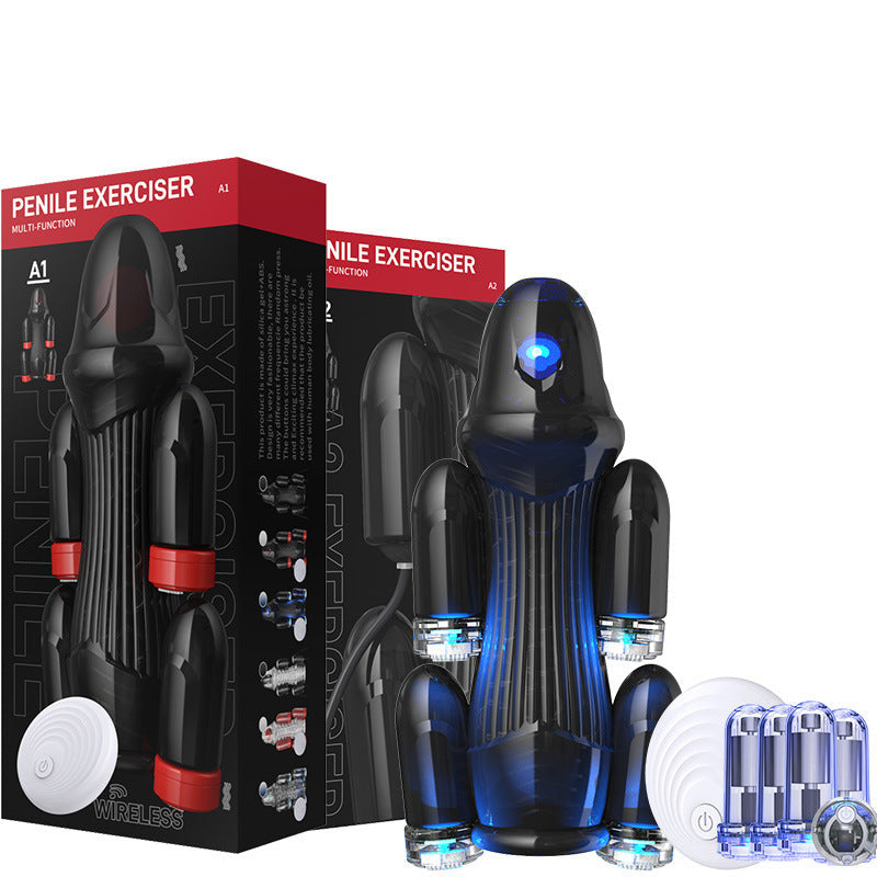Penis Exerciser Remote Conntrol Glans Vibrator Bullet Glans Vibrator For Men Penis Glans Trainer For Delay Ejaculation Sexy Toys