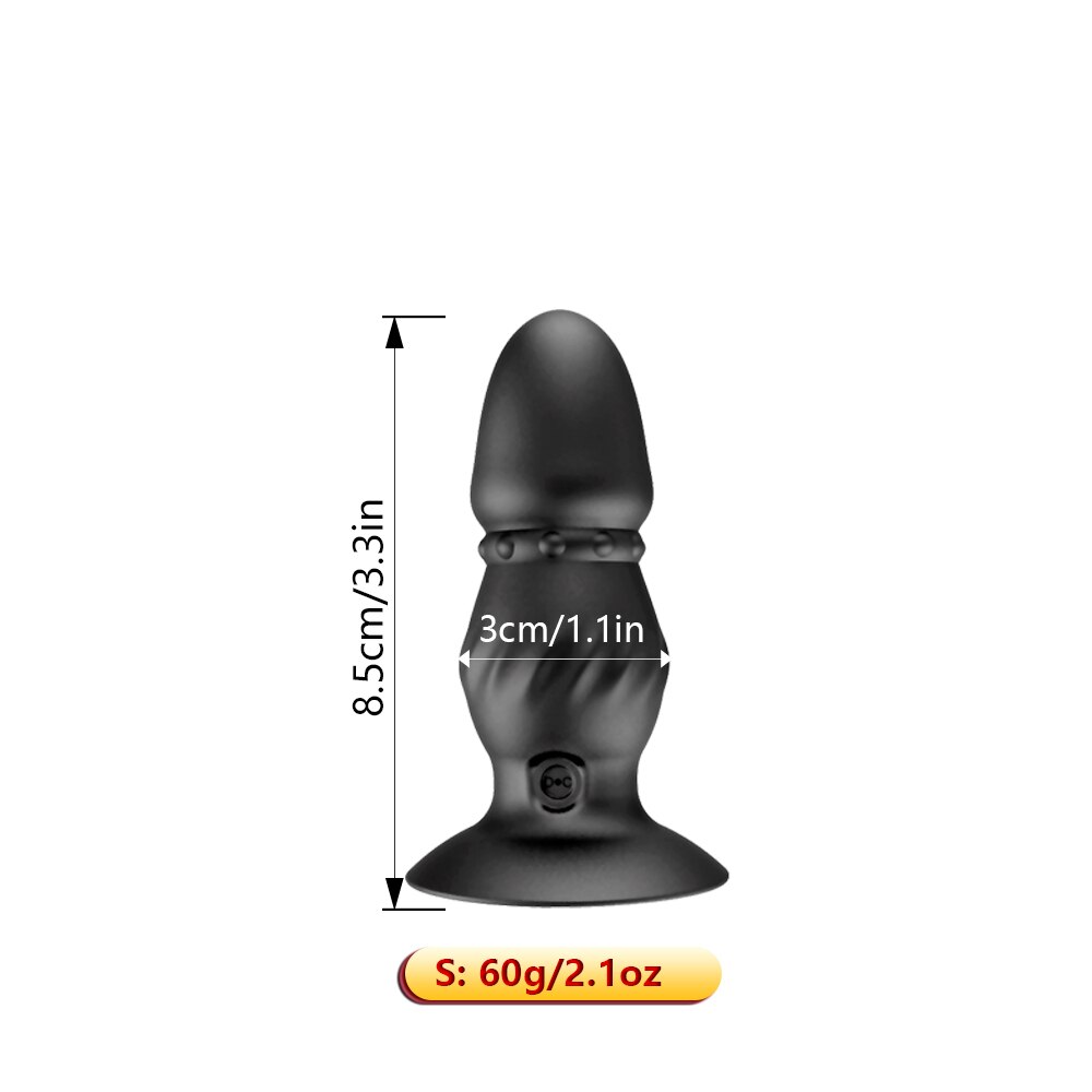10 Speed Prostate Massager Wireless Remote Control Anal Bead Butt Plug Stimulator USB Charge Anal Vibrator Sex Toy for Men Women