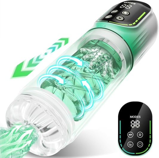 😍 Male Masturbator Penis Pump - Male Sex Toys for Men Sex Toy Pocket Pussy LCD with APP Stroker Adult Toys with 7 Thrusting 7 Rotating 5 Sucking Modes Vacuum Pumps & Enlargers🎁