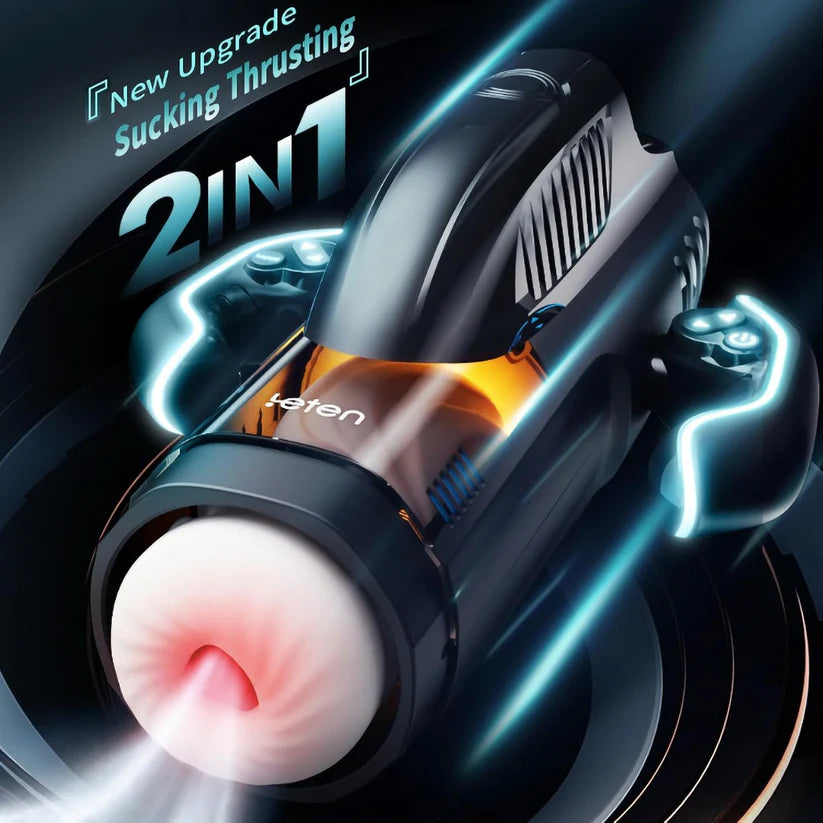 Masturbation Cup High-end Stroker 10 Sucking Thrusting 5 Speeds Heating Masturbator