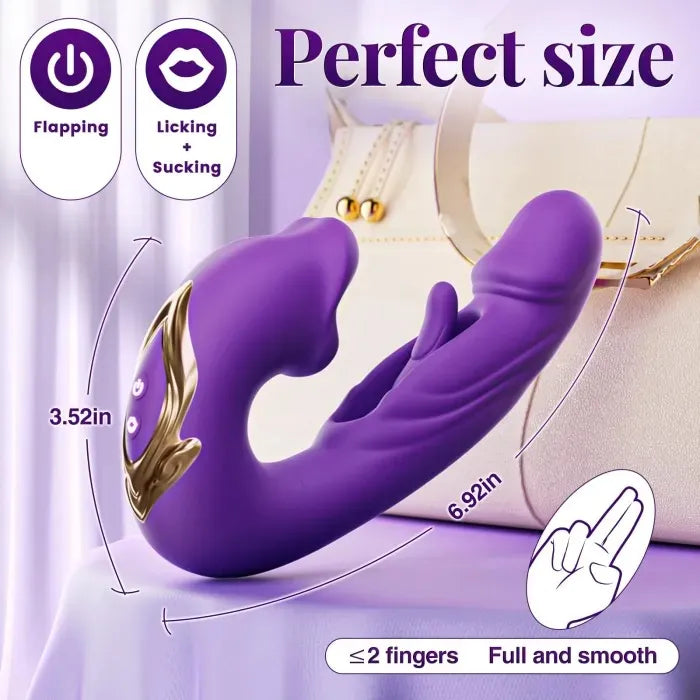 New on sale 2026 G-Spot Vibrator Female Sex Toy, featuring 7 slapping vibration modes and 5 licking/sucking modes.