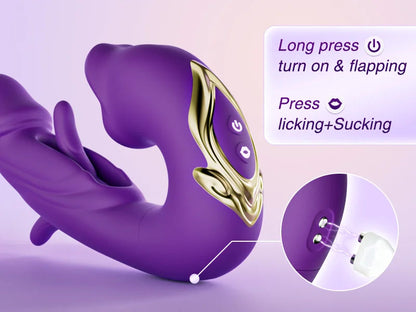 New on sale 2026 G-Spot Vibrator Female Sex Toy, featuring 7 slapping vibration modes and 5 licking/sucking modes.