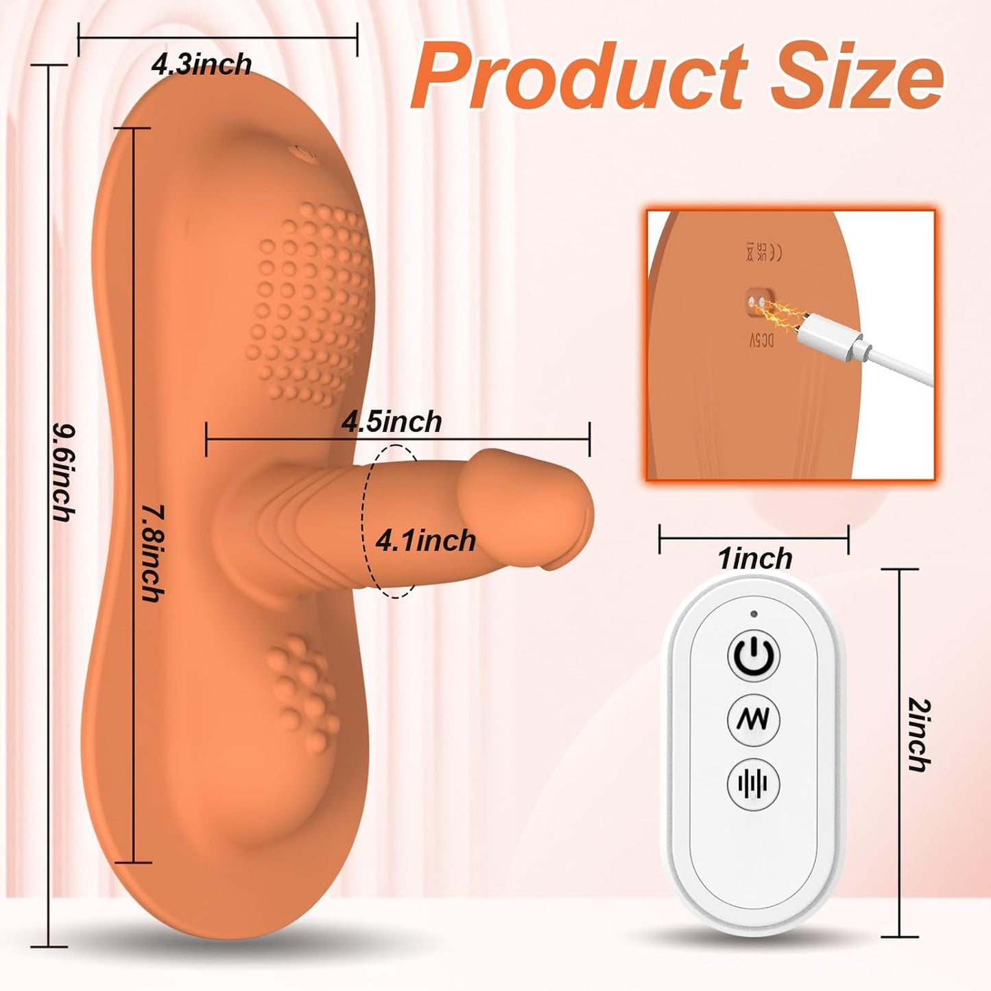 Buyging 10 Vibration Modes Sit and Ride Vibrator Clit Anal G-spot Double Stimulator