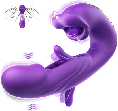 New on sale 2026 G-Spot Vibrator Female Sex Toy, featuring 7 slapping vibration modes and 5 licking/sucking modes.