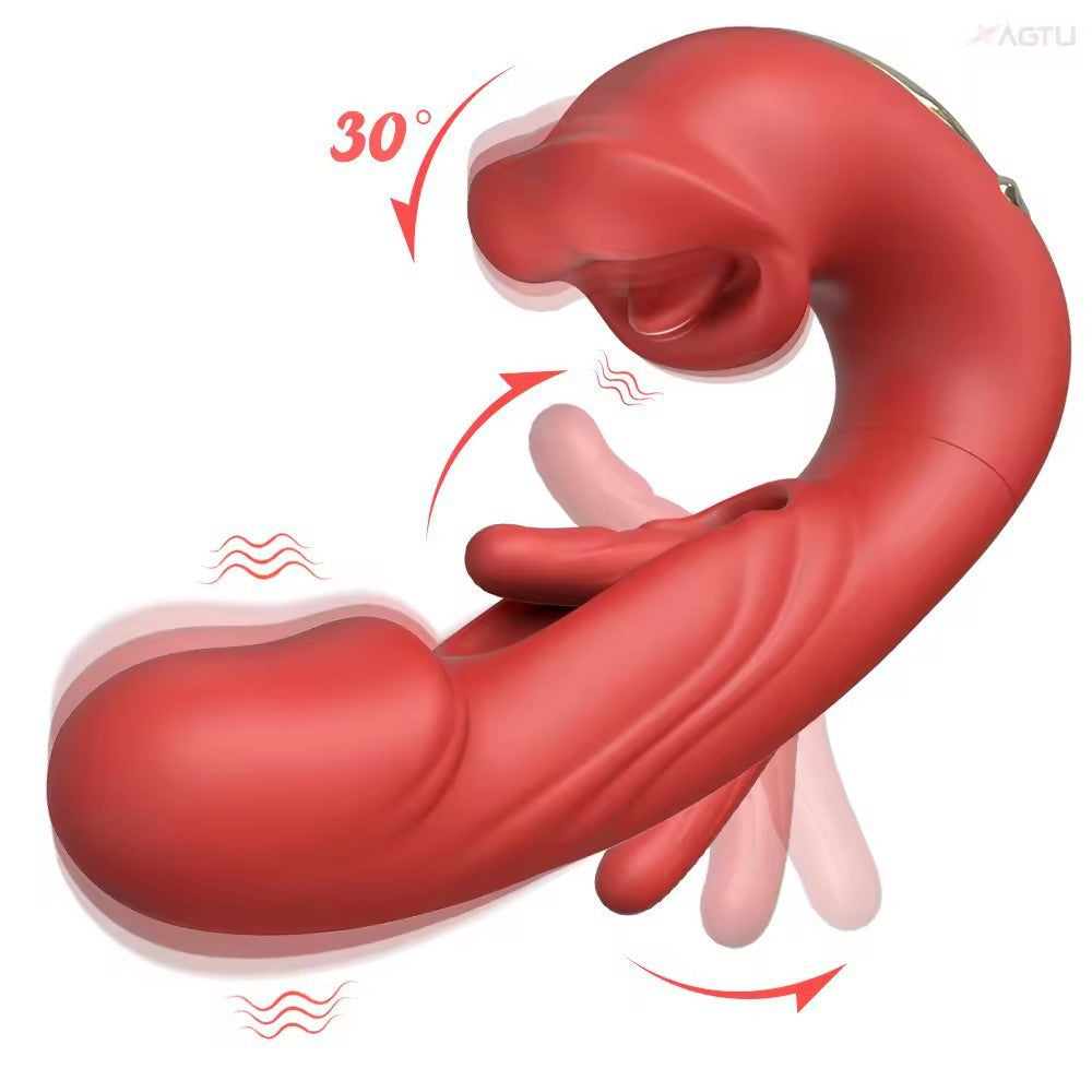 New on sale 2026 G-Spot Vibrator Female Sex Toy, featuring 7 slapping vibration modes and 5 licking/sucking modes.