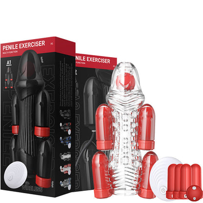Penis Exerciser Remote Conntrol Glans Vibrator Bullet Glans Vibrator For Men Penis Glans Trainer For Delay Ejaculation Sexy Toys