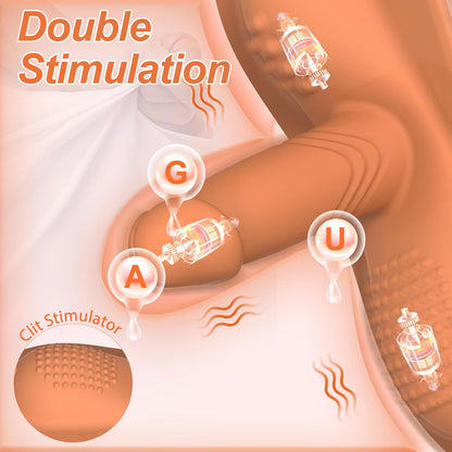 Buyging 10 Vibration Modes Sit and Ride Vibrator Clit Anal G-spot Double Stimulator