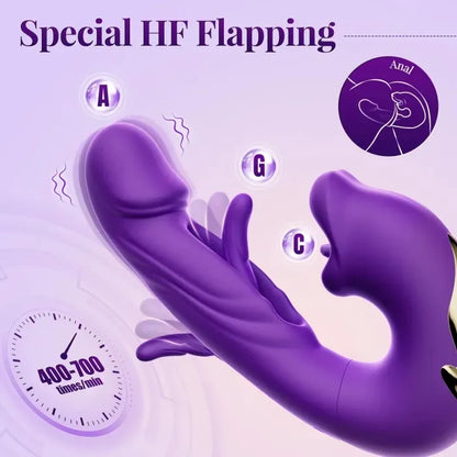 New on sale 2026 G-Spot Vibrator Female Sex Toy, featuring 7 slapping vibration modes and 5 licking/sucking modes.
