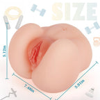 7.48'' Doggy And Missionary Style 2 Holes Realistic Pussy Ass Masturbator