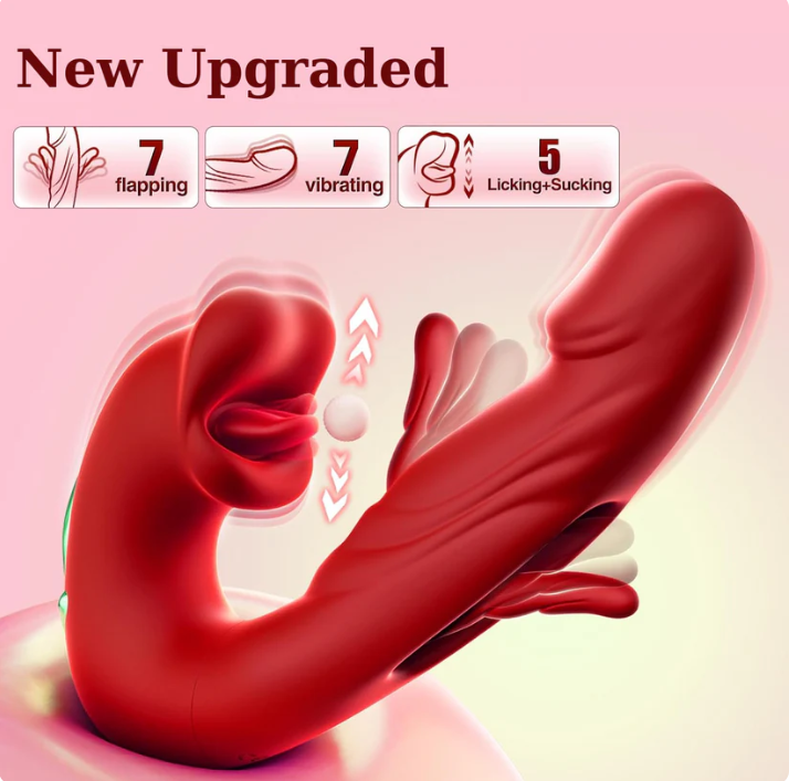 New on sale 2026 G-Spot Vibrator Female Sex Toy, featuring 7 slapping vibration modes and 5 licking/sucking modes.