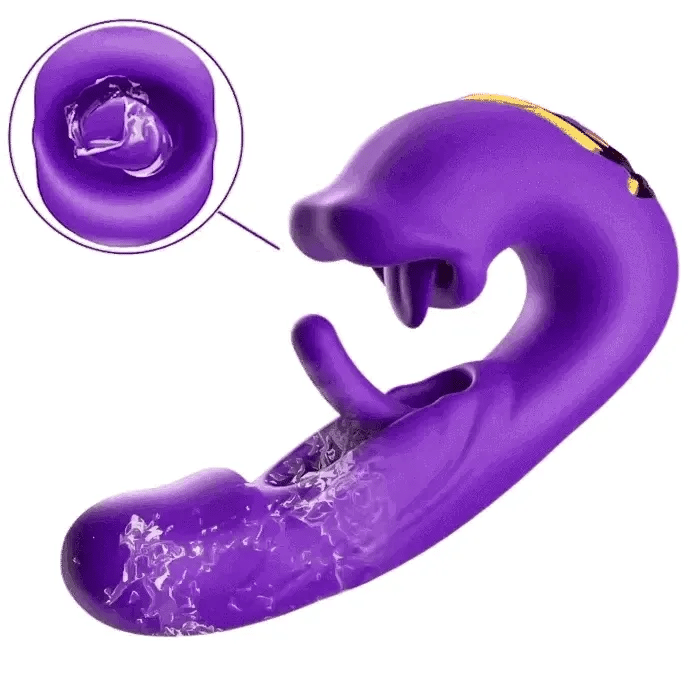 New on sale 2026 G-Spot Vibrator Female Sex Toy, featuring 7 slapping vibration modes and 5 licking/sucking modes.