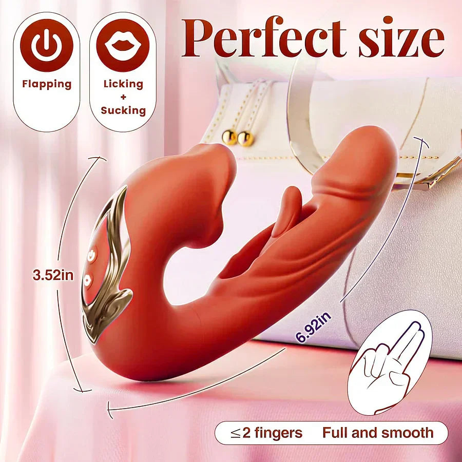New on sale 2026 G-Spot Vibrator Female Sex Toy, featuring 7 slapping vibration modes and 5 licking/sucking modes.