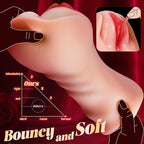 Lust 3-in-1 Vibrating Pocket Pussy – 10 Suction + 10 Vibration Modes, Realistic Vagina, Tight Anal & Blowjob Stroker for Men