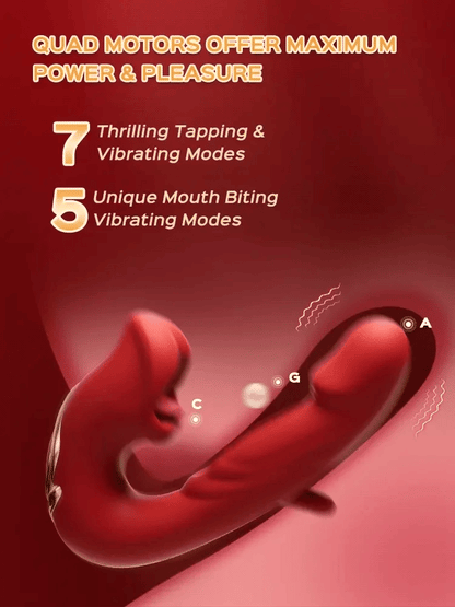 New on sale 2026 G-Spot Vibrator Female Sex Toy, featuring 7 slapping vibration modes and 5 licking/sucking modes.